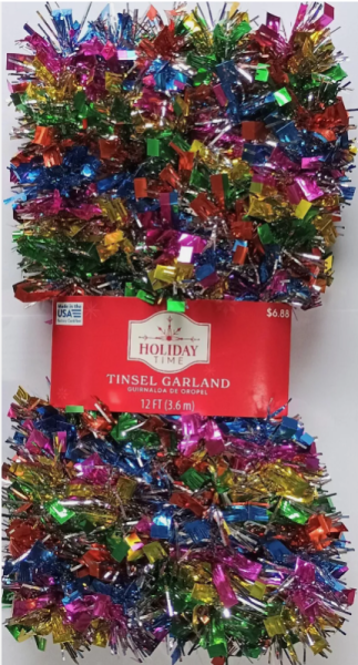 HOLIDAY Time Tinsel 'Bunt' Garland Weihnachtsbaum Lametta Girlande 3,6 m